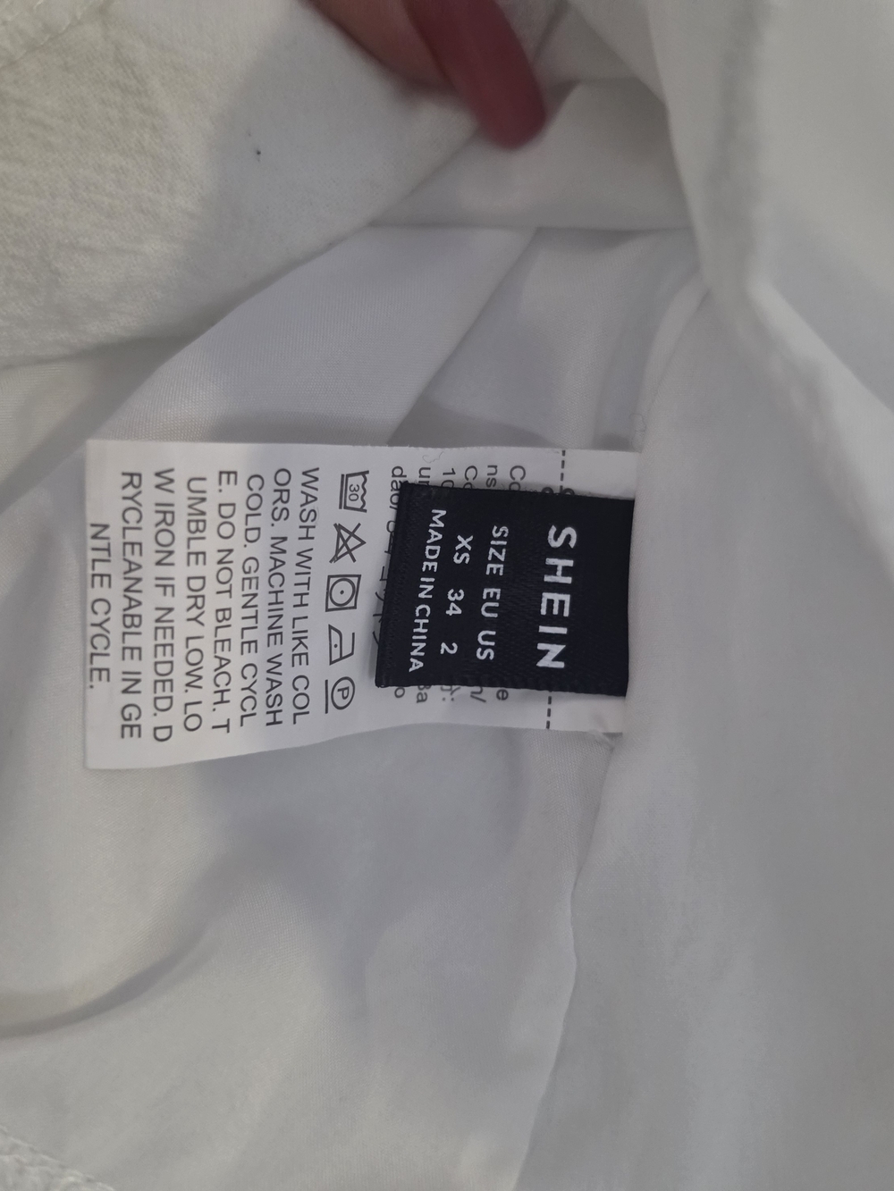 SHEIN White Tank Top with Blue Embroidered Bodice - Picture 6 of 6